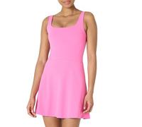 Amazon Essentials Robe de Tennis Active FormFlex sans Manches, avec Body, Soutien-Gorge et Short Intégrés, Ultra Douce Femme, Rose Flamingo, S