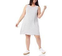 Amazon Essentials Robe débardeur cintrée (Disponible en Grande Taille) Femme, Gris Chiné Tissu Rayé, XL