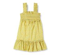 Amazon Essentials Robe Débardeur Smockée 100 % Coton Fille, Citron Posey Floral, 2 ans