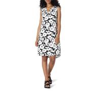 Amazon Essentials Robe Droite tissée sans Manches pour Femme, Motif Floral Abstrait Noir et Blanc, Taille M
