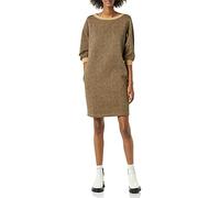 Amazon Essentials Robe en Molleton Style Sweat à Manches Bouffantes et Col Bateau (Disponible en Grande Taille) Femme, Chameau Guépard, L