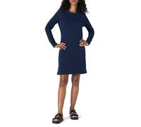 Amazon Essentials Robe en Polaire Longueur au-Dessus du Genou avec Manches Longues et col Rond Femme, Bleu Marine, M