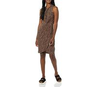 Amazon Essentials Robe Encolure Cache-Cœur Croisé sur La Nuque sans Manche Femme, Brun Foncé Fleuri, XS