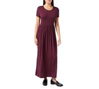 Amazon Essentials Robe Longue Cintrée À Manches Courtes (Grandes Tailles Disponibles) Femme, Bordeaux, M