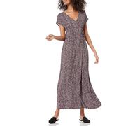 Amazon Essentials Robe longue cintrée (disponible en grande taille) Femme, Noir Imprimé Confettis, S