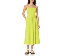 Amazon Essentials Robe mi-Longue en Jersey, Coupe ajustée et évasée (Grandes Tailles Disponibles) (Anciennement Amazon Aware) Femme, Vert Citron, 3XL Grande Taille