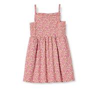Amazon Essentials Robe Midi à Bretelles en Coton Fille, Beige Rose Incandescent Posey Floral, 9 Ans