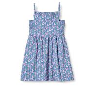 Amazon Essentials Robe Midi à Bretelles en Coton Fille, Bleu Posey Floral, 9 Ans
