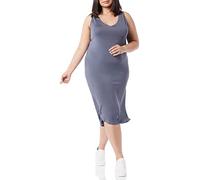 Amazon Essentials Robe midi sans Manches en Jersey à col en V, Coupe Classique (Anciennement Daily Ritual) Femme, Gris Ardoise, XS