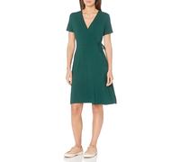 Amazon Essentials Robe portefeuille à manches courtes et col en V pour femme