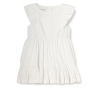 Amazon Essentials Robe tissée à volants Fille, Blanc, 9 ans
