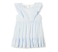 Amazon Essentials Robe Tissée à Volants Fille, Bleu Clair Rayures, 3 ans