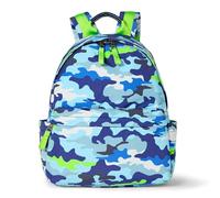 Amazon Essentials Sac à Dos Scolaire pour Enfants en Nylon Unisexe Enfant, Camouflage Bleu Ciel, Taille unique