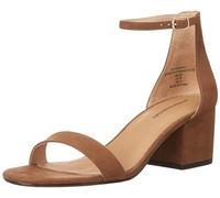 Amazon Essentials Sandale à Talons et Double Bride Femme, Brun, 44.5 EU