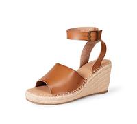 Amazon Essentials Sandale Espadrille Compensée Confortable Femme, Havane, 38.5 EU
