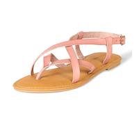 Amazon Essentials Sandales à Lanières Décontractées Femme, Rosé Grisé, 39.5 EU Large