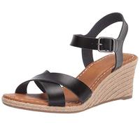 Amazon Essentials Sandales Espadrilles Compensées Femme, Noir, 35 EU