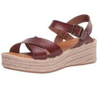 Amazon Essentials Sandales Espadrilles Plates Compensées Femme, Brun, 37.5 EU