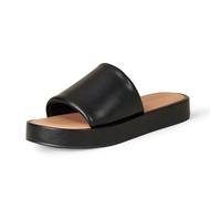 Amazon Essentials Sandales Plates compensées à Enfiler Femme, Noir, 43 EU