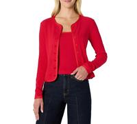Amazon Essentials (Sélection de Demi) Ensemble Cardigan Côtelé et Débardeur à Bretelles Amovibles, Coupe Ajustée Femme, Rouge, L
