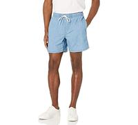 Amazon Essentials Short avec Cordon de Serrage, Entrejambe de 15cm Homme, Délavé Clair Chambray, XS