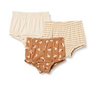 Amazon Essentials Short bloomer en coton Fille, Lot de 3, Lion et Poney/Pêche Pâle/Rayures, 2 ans