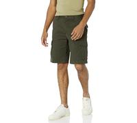 Amazon Essentials Short Cargo à Coupe Classique de 25cm avec Poches Homme, Olive Foncé, 33W
