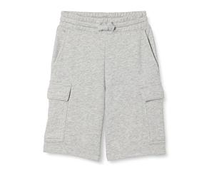 Amazon Essentials Short cargo en tissu éponge Garçon, Gris Clair Chiné, 6-7 ans