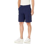 Amazon Essentials Short Cargo Léger et Extensible en Tissu Indéchirable, 25cm Homme, Bleu Marine, 29W