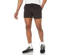 Amazon Essentials Short Chino 13cm, Extensible et Confortable, à Devant Plat, Coupe Ajustée Homme, Noir Délavé, 31W
