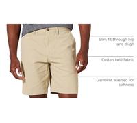 Amazon Essentials Short Chino 23cm, Coupe Ajustée Homme, Kaki, 40W