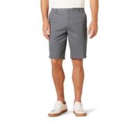 Amazon Essentials Short Chino Stretch Confortable sans Pince Coupe Ajustée Entrejambe 28 cm Homme, Charbon, 36W