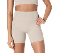 Amazon Essentials Short Cycliste Active FormFlex Ultra Doux avec Poches, Taille Haute, 13 cm Femme, Taupe, L