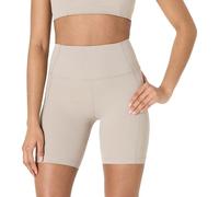 Amazon Essentials Short Cycliste Active FormFlex Ultra Doux avec Poches, Taille Haute, 18cm Femme, Taupe, XXL