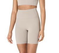 Amazon Essentials Short Cycliste Active FormFlex Ultra Doux, Taille Très Haute, 18 cm Femme, Taupe, L