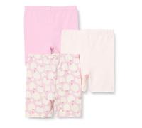 Amazon Essentials Short Cycliste en Jersey Stretch de Coton Bébé fille, Lot de 3, Rose/Pommes, 18 mois