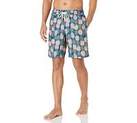 Amazon Essentials Short De Bain 22,9 cm À Séchage Rapide Et Coupe Décontractée - couleurs abandonnées Homme, Bleu Marine Pêche Imprimé Ananas, XL