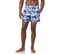Amazon Essentials Short de Bain de 13cm avec Doublure en Maille, Maillot de Bain pour la Natation et la Plage Homme, Bleu Marine Tie-dye, 3XL