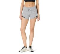 Amazon Essentials Short de Course Tissé à Ceinture Froncée, Coupe Standard Athlétique Femme, Gris Medio Mezcla, XL Grande taille