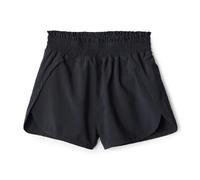 Amazon Essentials Short de Sport Taille Haute en Tissu Extensible et Performant avec Ceinture Élastique Fille, Noir, 12-14 ans
