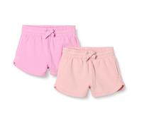 Amazon Essentials Short de survêtement Fille, Lot de 2, Rose Clair/Rose, 9 ans
