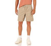 Amazon Essentials Short en Coton à Coupe Décontractée de 20cm avec Taille Élastiquée et Cordon de Serrage Homme, Brun Kaki, 4XL Grande taille
