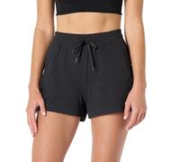 Amazon Essentials Short pour la Gym et l’Entraînement, Doux, Léger, Extensible et Performant Femme, Noir Teinture Spatiale, L