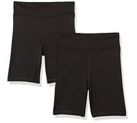 Amazon Essentials Shorts Cycliste Mi-Long Fille, Lot de 2, Noir, 5 Ans