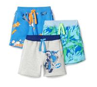 Amazon Essentials Shorts en Maille Éponge Garçon, Lot de 3, Batman, 4 ans