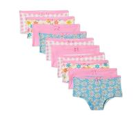 Amazon Essentials Shorty en Jersey de Coton Fille, Lot de 10, Vichy, Fleur, Rose, 8-9 ans