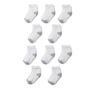 Amazon Essentials Socquettes Style Décontracté au Quotidien Mixte enfant, 10 Paires, blanc, taille L (8-12 ans)