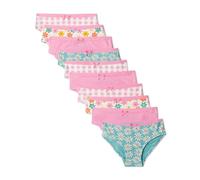 Amazon Essentials Sous-vêtements en Coton Fille, Lot de 10, Vichy, Fleur, Rose, 4 ans