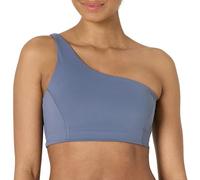 Amazon Essentials Soutien-Gorge de Sport Active FormFlex, Asymétrique avec Bretelles dans le Dos, Ultra Doux, Soutien Léger Femme, Gris Ardoise, M
