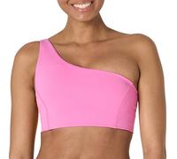 Amazon Essentials Soutien-Gorge de Sport Active FormFlex, Asymétrique avec Bretelles dans le Dos, Ultra Doux, Soutien Léger Femme, Rose Flamingo, M
